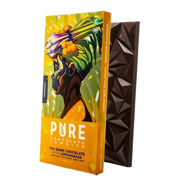 PURE 70% Dark Chocolate with Lemongrass -60g