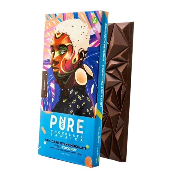 PURE 57% Dark Chocolate With Coconut - 60g