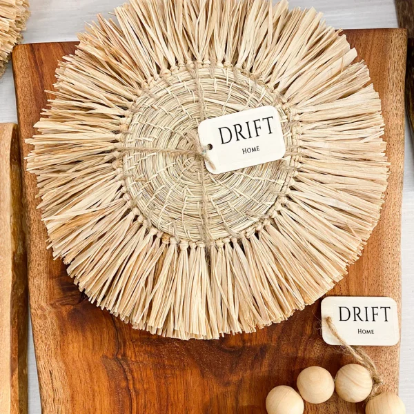 Drift Home Raffia coasters x4